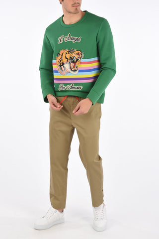 drawstring waist straight pants