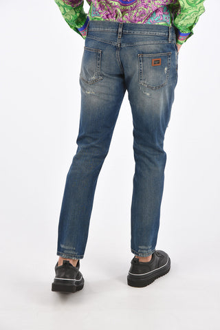 17cm Slim Fit distressed jeans
