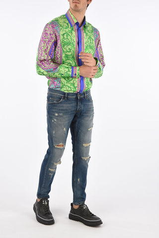 17cm Slim Fit distressed jeans