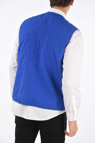 Sleeveless RIPSTOP utility fatigue jacket