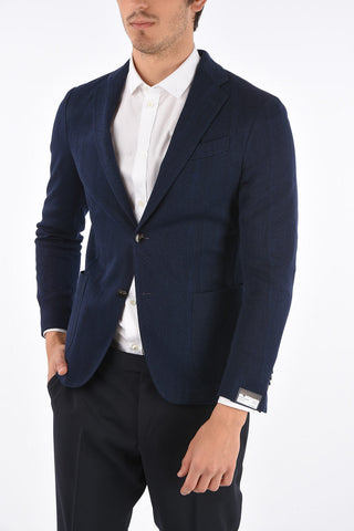Blazer con Revers Classico e Tasche a Toppa