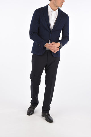 Blazer con Revers Classico e Tasche a Toppa
