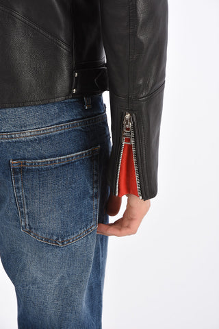 leather biker jacket