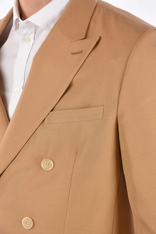Silk Double-Breast Peaked Lapel Blazer