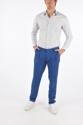 Double Pleat Linen Pants