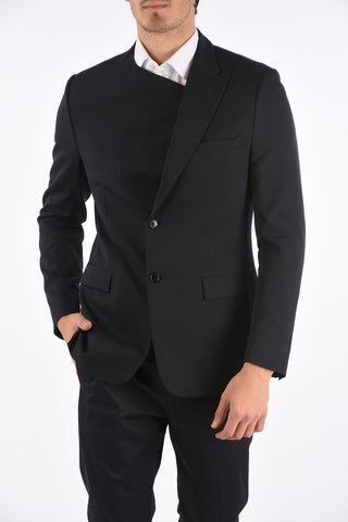 Asymmetrical Lapel 2 Button Blazer