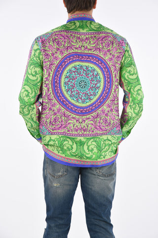 anthemion-print silk shirt