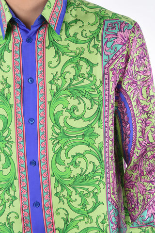 anthemion-print silk shirt