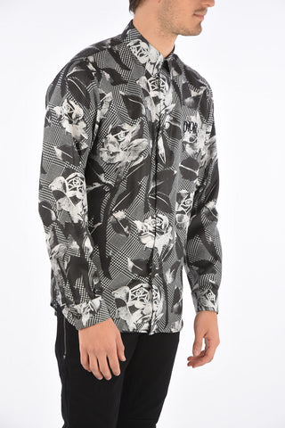 MAX FOXTON houndstooth silk shirt