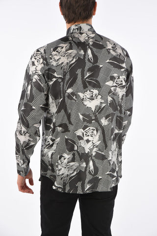 MAX FOXTON houndstooth silk shirt