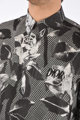 MAX FOXTON houndstooth silk shirt