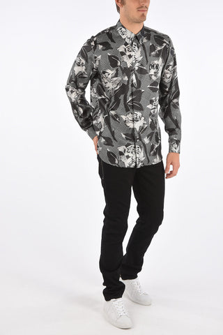 MAX FOXTON houndstooth silk shirt