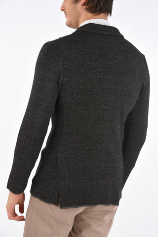 Cotton Knit Patch Pocket Blazer 