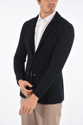 Cotton Knit Patch Pocket Blazer 
