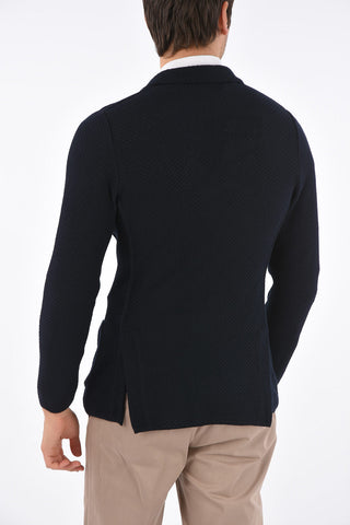 Cotton Knit Patch Pocket Blazer 