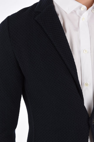 Cotton Knit Patch Pocket Blazer 