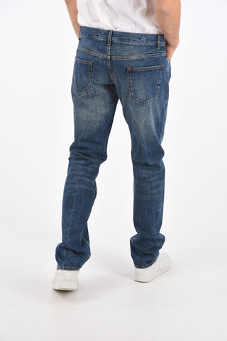 18cm Mid-rise waist distressed jeans