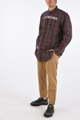 camicia tartan button-down