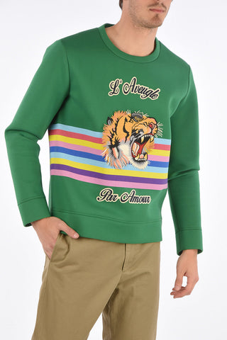 embroidered crew-neck sweatshirt