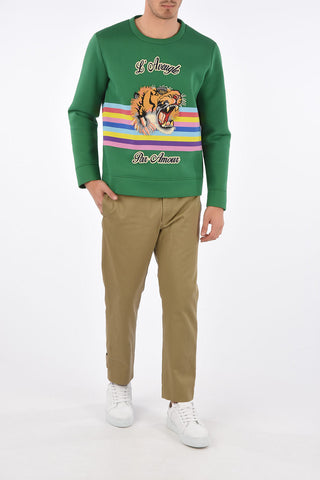 embroidered crew-neck sweatshirt