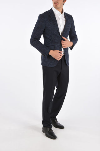 Blazer Paisley Regular Fit con Tasche con Aletta 
