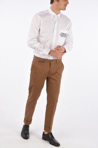Mid-rise waist cuffed hem MARK chinos pants