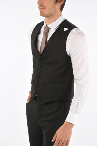 3 Pieces Peaked Lapel Suit