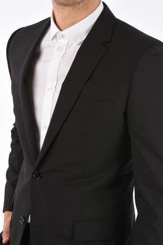 virgin wool center vent belt loops 2-button suit