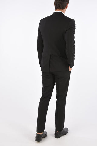 virgin wool center vent belt loops 2-button suit