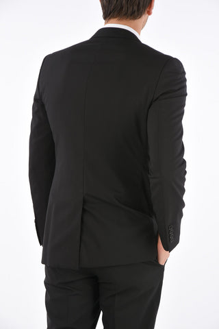 virgin wool center vent belt loops 2-button suit