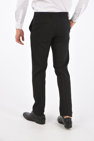 virgin wool center vent belt loops 2-button suit