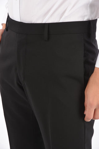virgin wool center vent belt loops 2-button suit