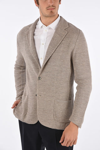 Knit Patch Pocket Blazer 