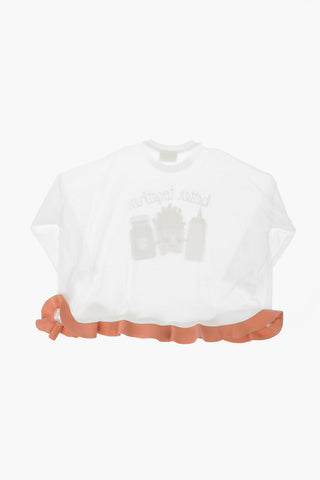 Printed Frilled T-shirt