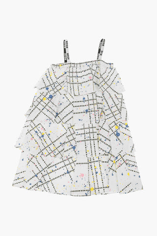 Frilled Printed Dress