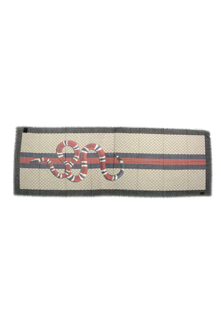 Printed GG Wool Scarf