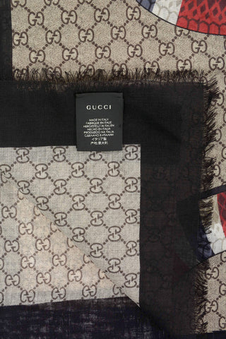 Printed GG Wool Scarf