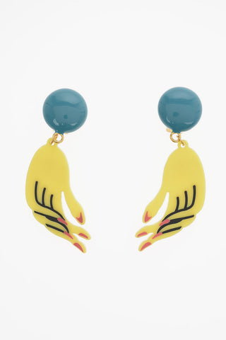 BRUNO BONETTO Hand Clip On Drop Earrings
