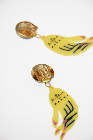 BRUNO BONETTO Hand Clip On Drop Earrings
