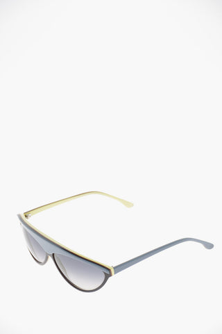 Oval Frame Sunglasses with Faded Lenses