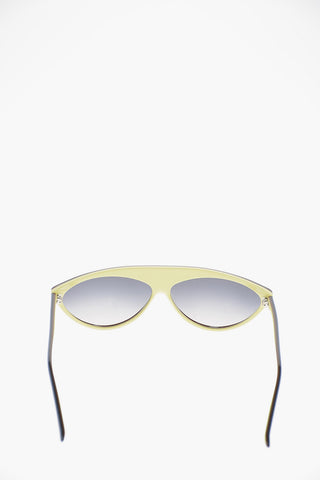 Oval Frame Sunglasses with Faded Lenses