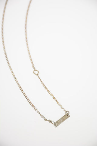 Silver CIG CASE Necklace with Cylinder-shaped Pendant