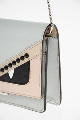 Leather BUGS EYES Wallet with Removable Shoulder Strap