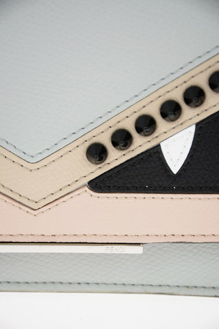 Leather BUGS EYES Wallet with Removable Shoulder Strap