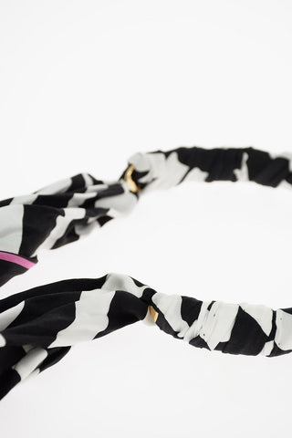 Printed Logo Scarf Necklace