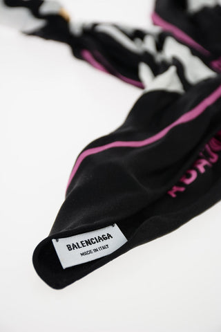 Printed Logo Scarf Necklace