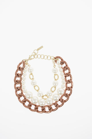 Brass Necklace with jewels