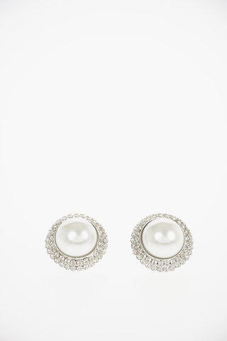 Rhinestone Embellished Clip On Earrings