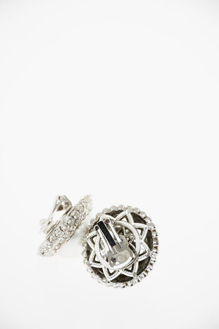 Rhinestone Embellished Clip On Earrings