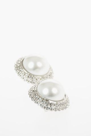 Rhinestone Embellished Clip On Earrings